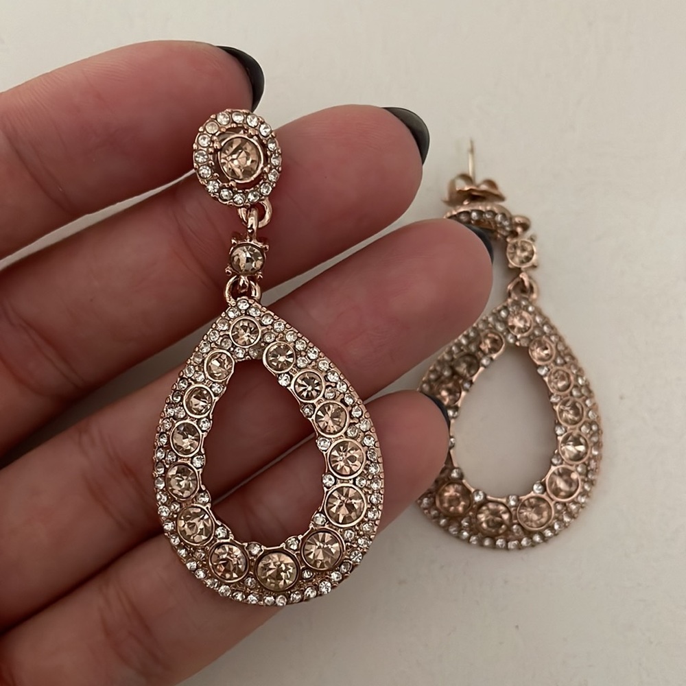 Beautiful Rose Gold Dangle Earrings